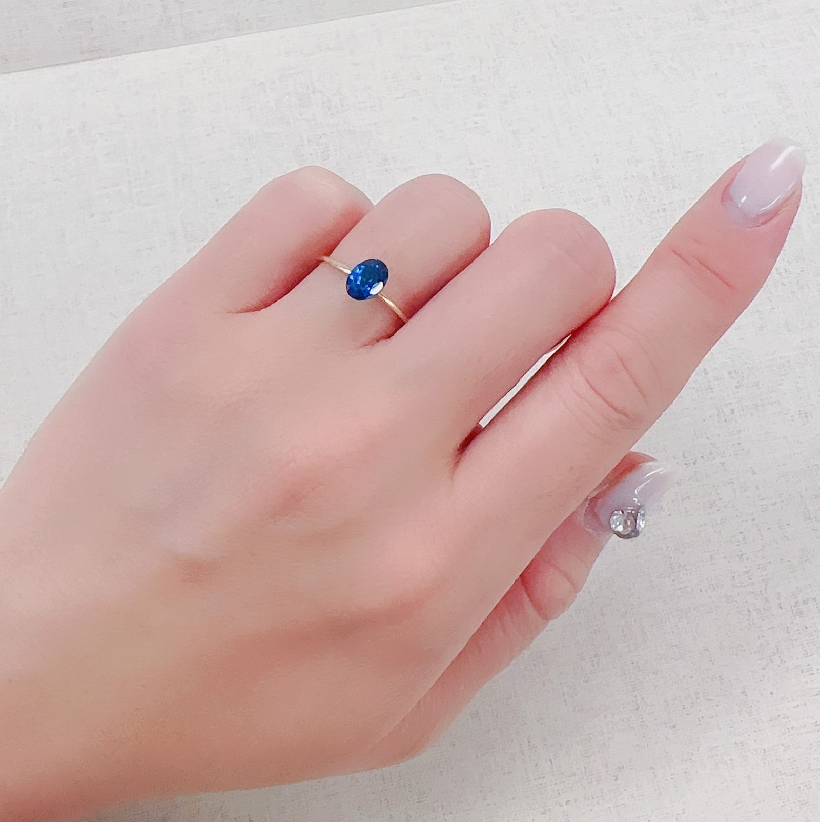 ディープブルーアパタイト  マダガスカル産 0.83ct[230421659]6.9x5.1mm前後