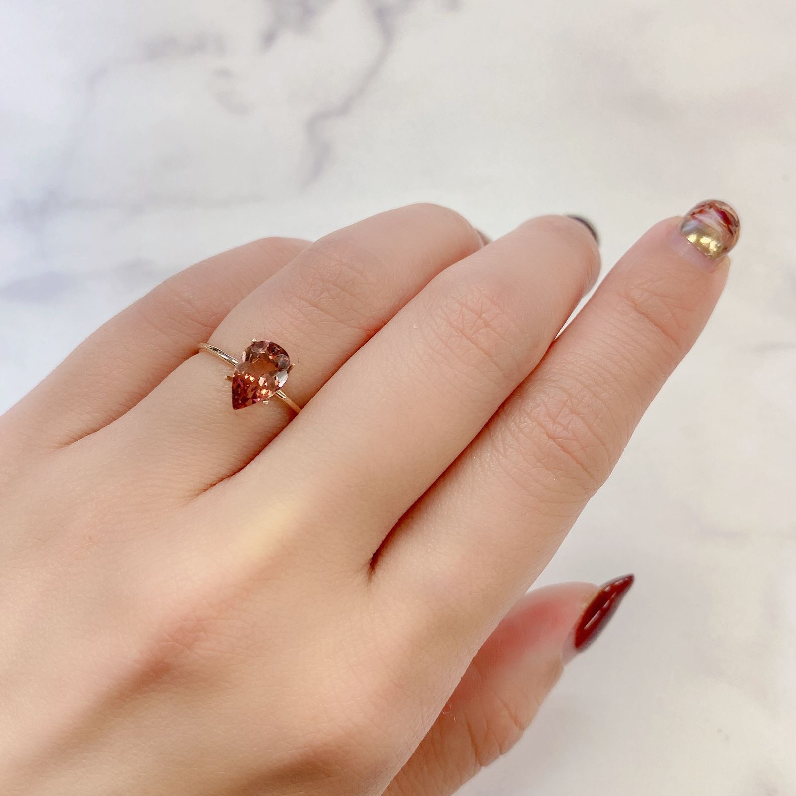バイカラートルマリン(宝石名バイカラー・トルマリン) コンゴ民主共和国産 1.12ct 識別済[211013605]8.9×5.9mm前後