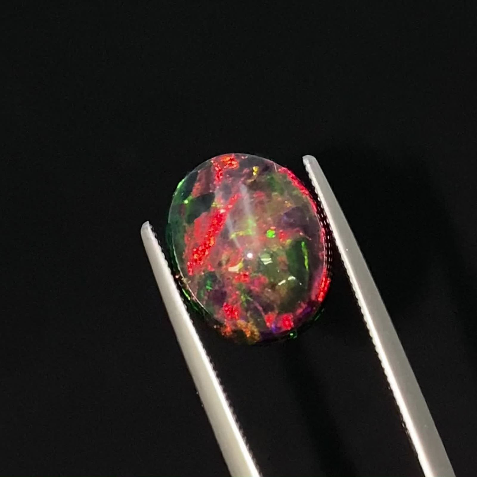 ブラックオパール(宝石名オパール/加熱処理)エチオピア産 3.57ct 識別