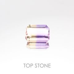 アメトリン(宝石名バイカラー・クォーツ/別名アメトリン) ボリビア産 2.21ct 識別済[20106894]9.1×6.9mm前後