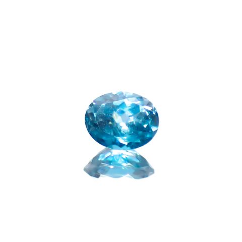 ブルージルコン カンボジア産 0.56ct[240728510]5.1x4.1mm前後