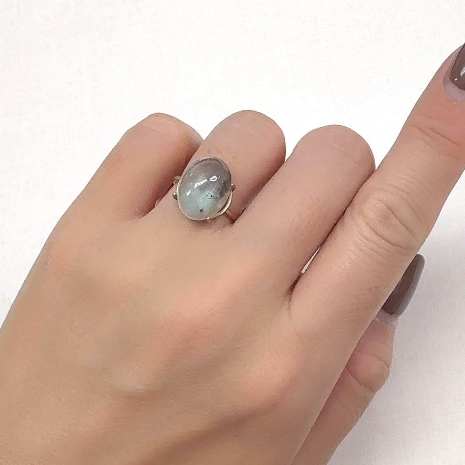 アホイトインクォーツ 南アフリカ・メッシーナ鉱山産 5.93ct [241029310]14.4x11mm前後