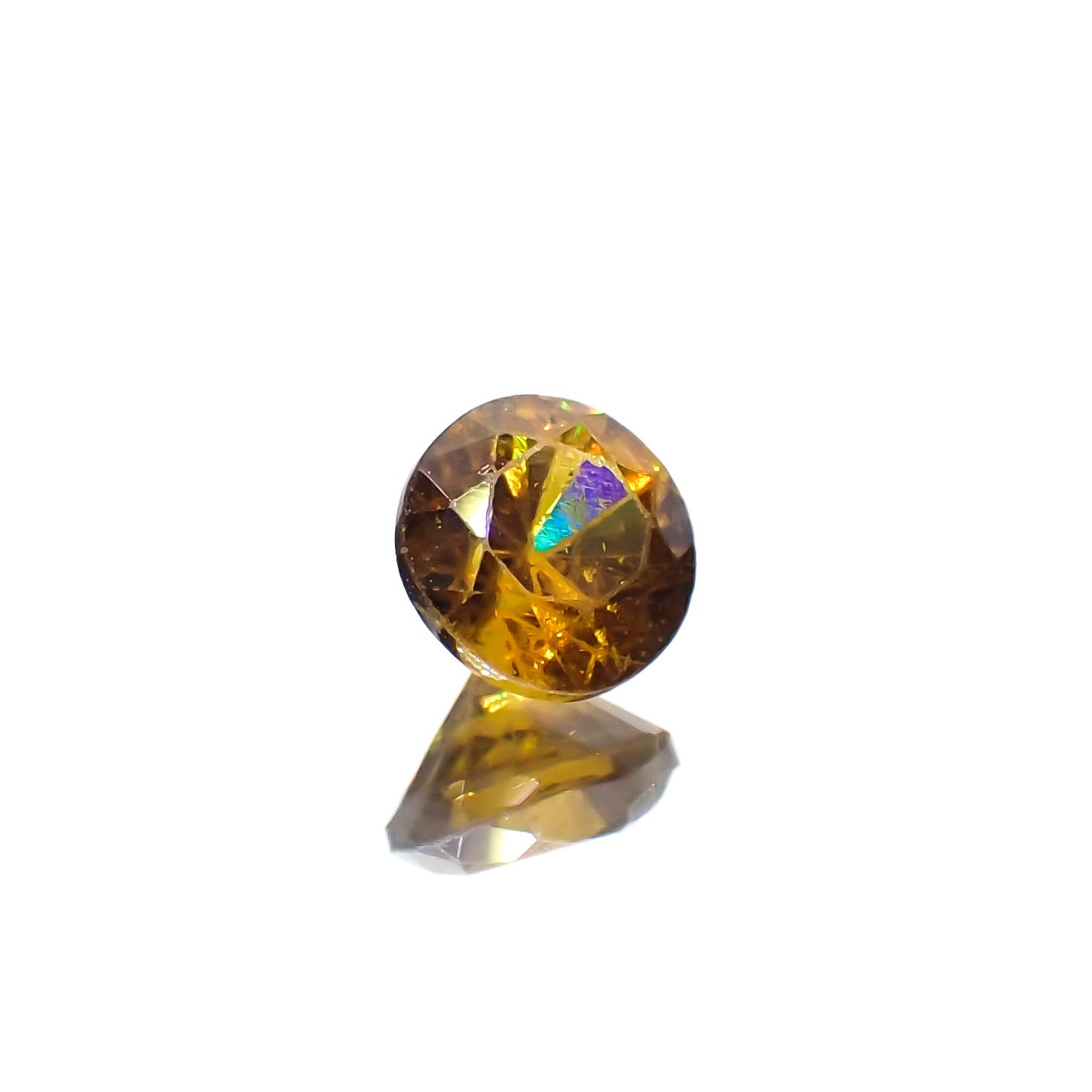 アンドラダイトグロッシュラーガーネット(宝石名アンドラダイト/グロッシュラー・ガーネット)ナミビア産 0.49ct 識別済[231224553]4.5x4.5mm前後
