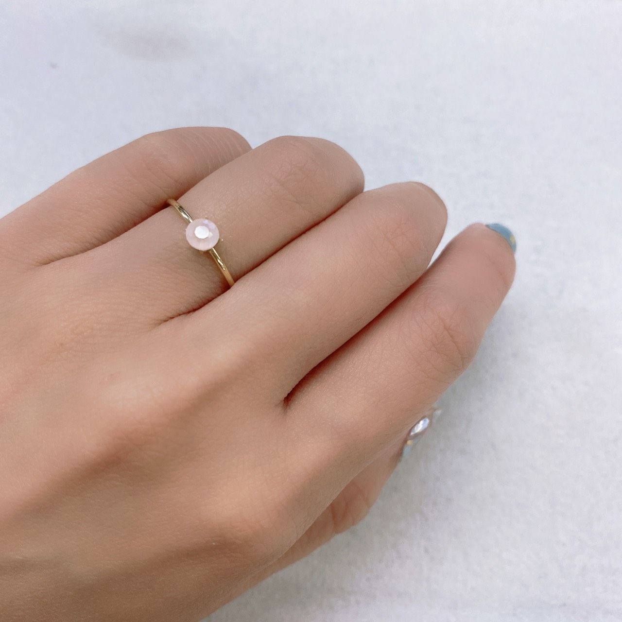 ピンクスミソナイト メキシコ産 ルース 0.61ct[210811456]4.6×4.5mm前後