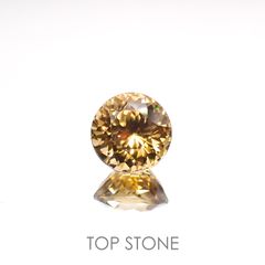 イエロージルコン(宝石名ジルコン)スリランカ/カンボジア産 2.98ct 識別済[220114835]7.7x7.6mm前後