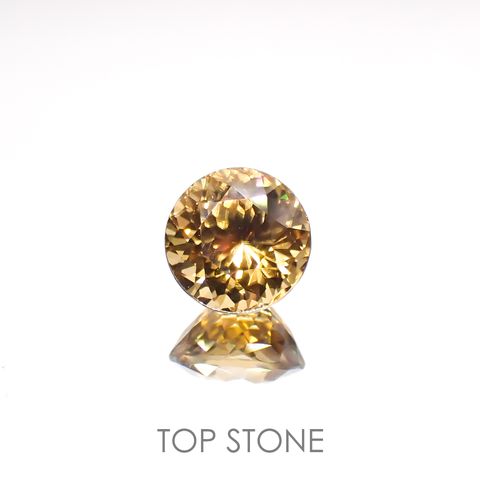 イエロージルコン(宝石名ジルコン)スリランカ/カンボジア産 2.98ct 識別済[220114835]7.7x7.6mm前後