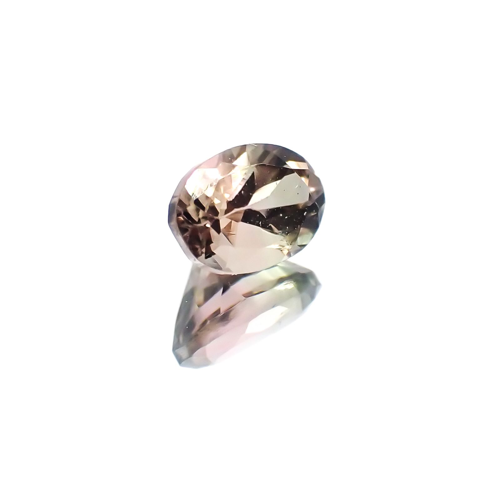 バイカラートルマリン(宝石名バイカラー・トルマリン) ブラジル産 0.55ct 識別済[20127752]5.9×4.1mm前後