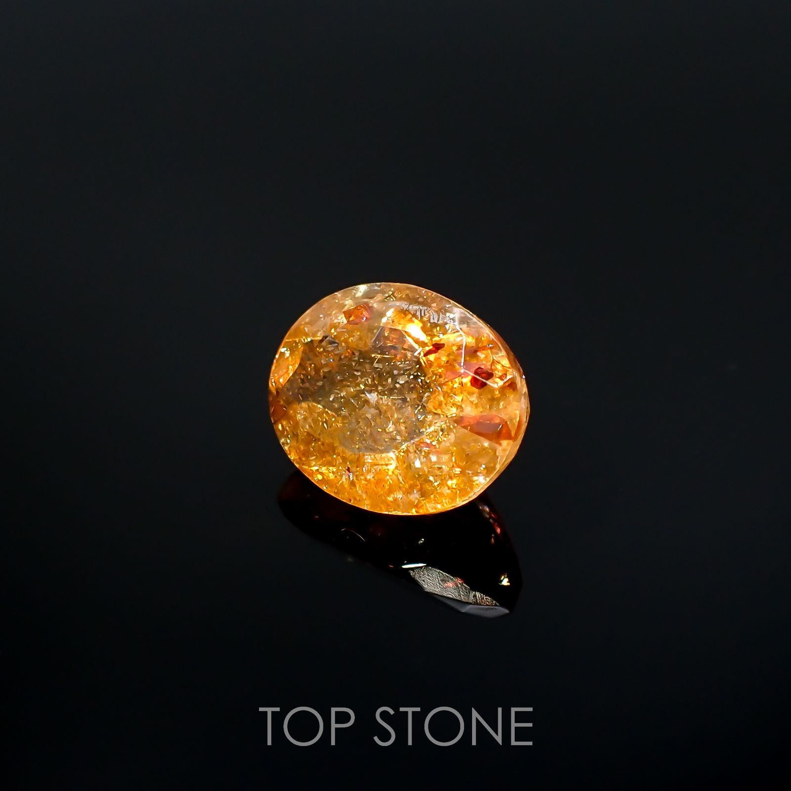 イリュージョンサンストーン インド産 1.76ct[220918101]8.9x7mm前後