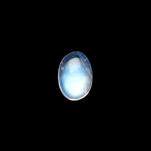 レインボームーンストーン(宝石名レインボー・アンデシン)インド・ビハール産 2.942ct ソ付(彩珠)[230622322]11.2x7.9mm前後