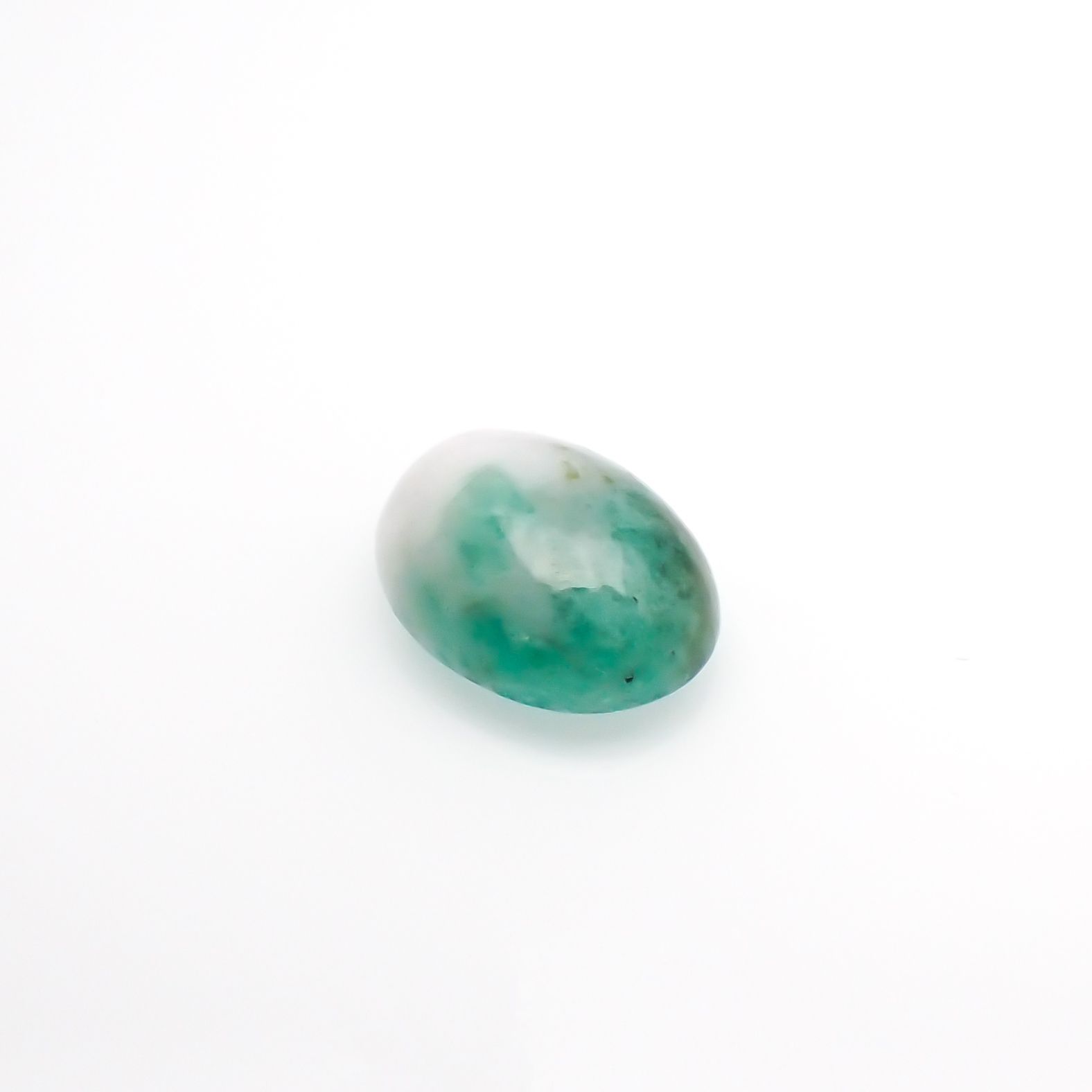 マトリックスエメラルド(エメラルドインクォーツ/フェルドスパー) ブラジル産 4.91ct[210812264]12.8×9.9mm前後