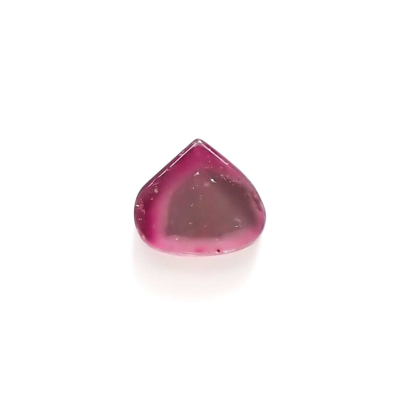 ウォーターメロントルマリン 原石スライス  ブラジル産 3.92ct[221018618]9.9x11.1mm前後