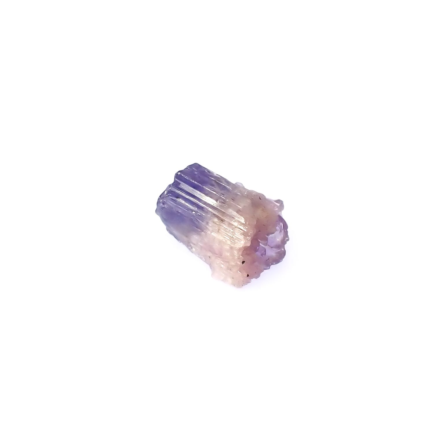 バイカラータンザナイト 原石 タンザニア産 5.87ct[231224990]12.2x9.7mm前後