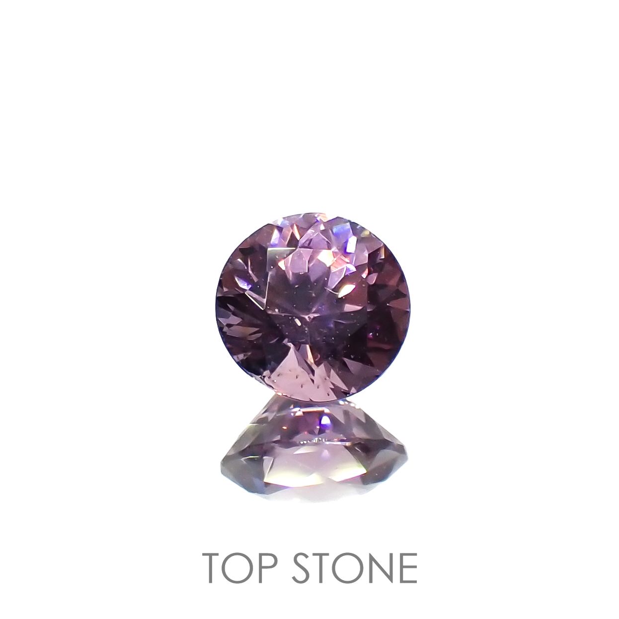 ラベンダーピンクスピネル(宝石名スピネル)ビルマ/マダガスカル産 0.47ct 識別済[220917593]4.7x4.6mm前後