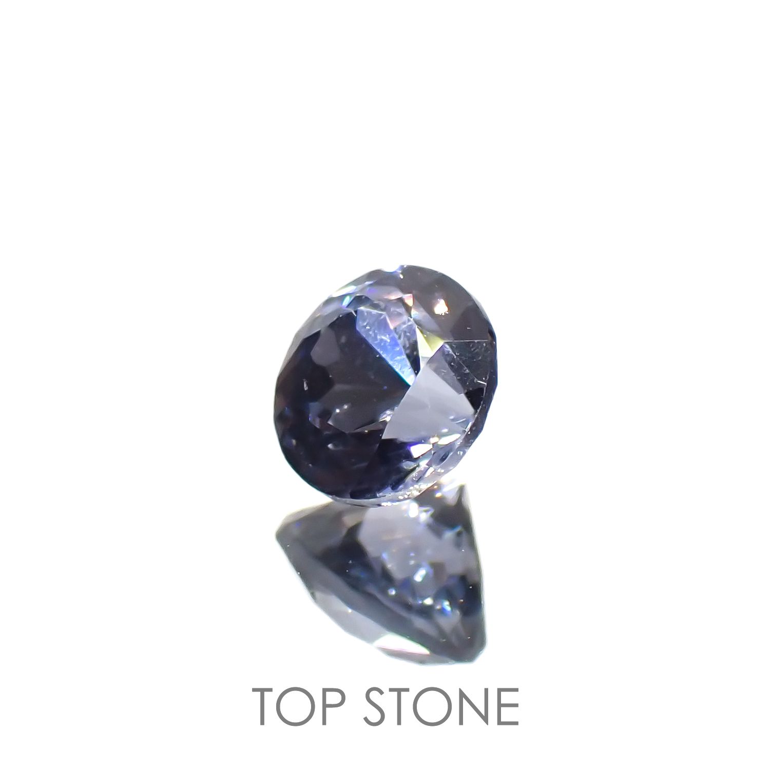 グレイッシュブルースピネル(宝石名スピネル)ビルマ/マダガスカル産 0.42ct 識別済[221219501]4.2x4.2mm前後
