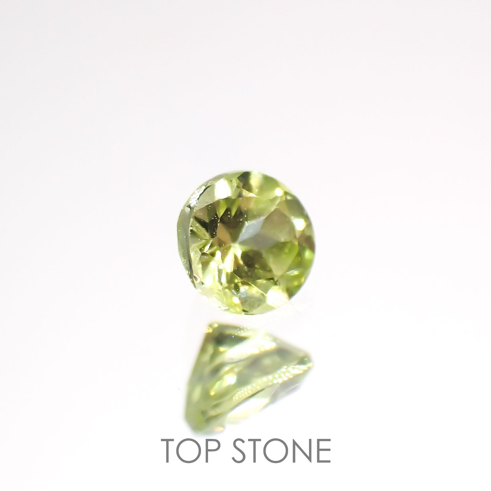 パロットクリソベリル(宝石名クリソベリル)インド産 0.16ct 識別済[220114515]2.9x2.9mm前後