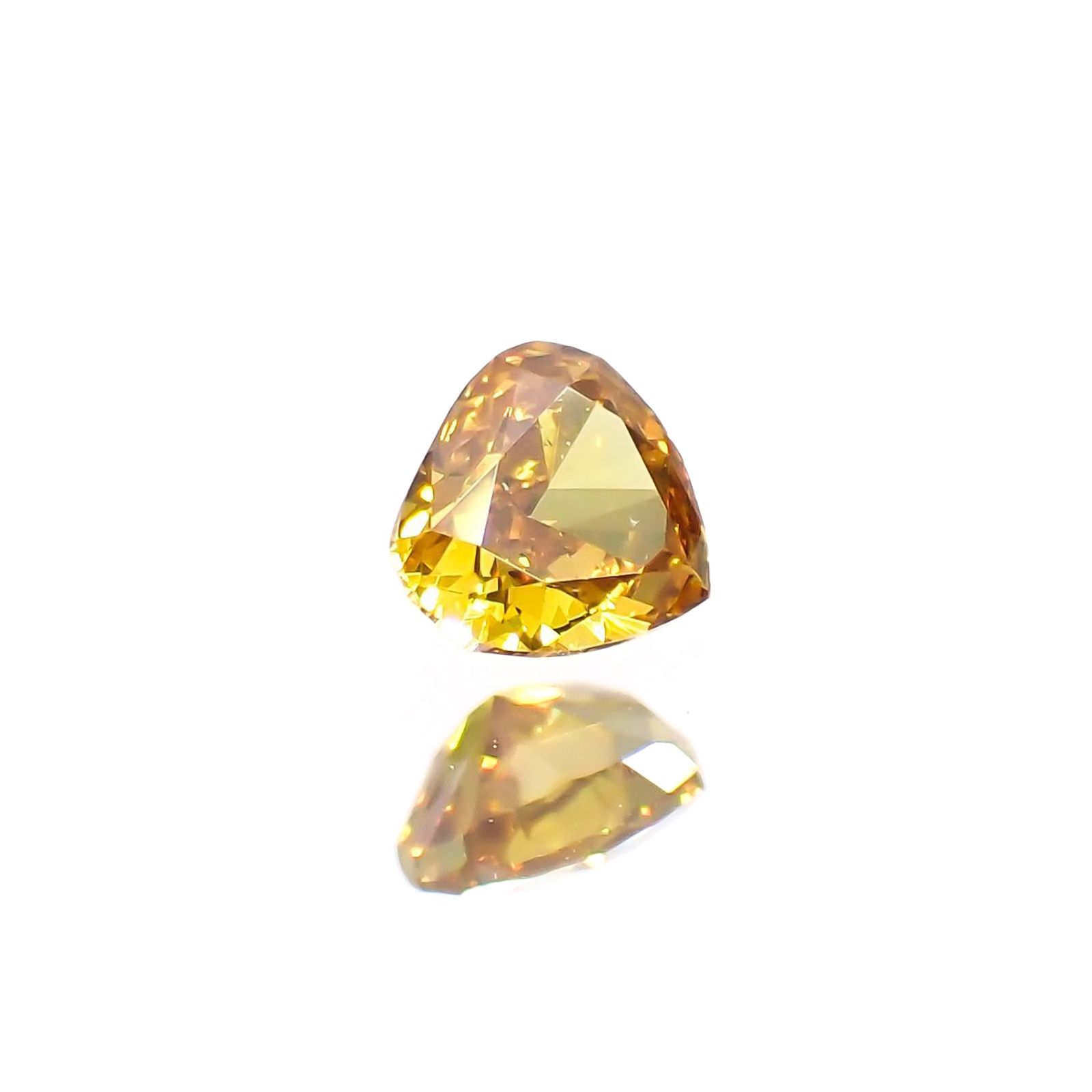 オレンジダイヤモンド SI-1 | FANCY DEEP YELLOW ORANGE(宝石名ダイアモンド) ソ付(CGL) 0.133ct / 3.06x3.36mm前後 [220115149]