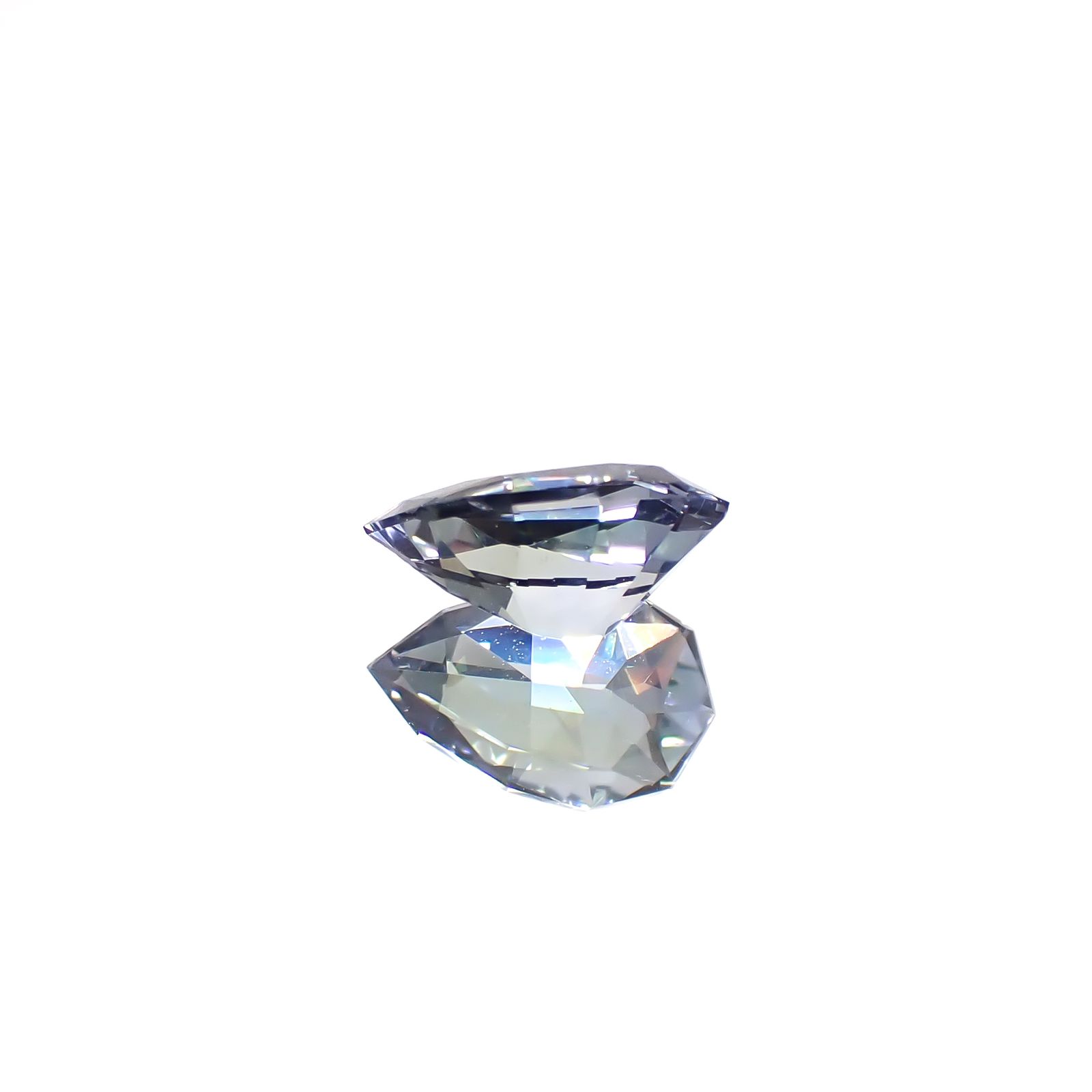 ◇カスタムカット◇バイカラータンザナイト 非加熱 タンザニア産 0.55ct [241029375]7x4.5mm前後