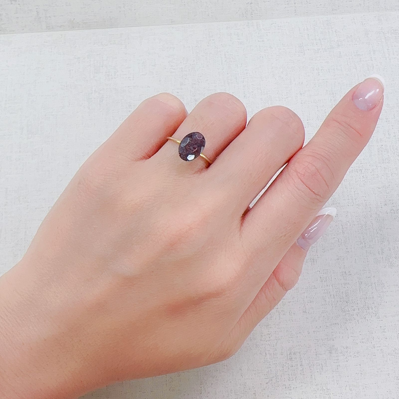 ブラッドショットアイオライト インド産 1.62ct[230522101]10x7.2mm前後