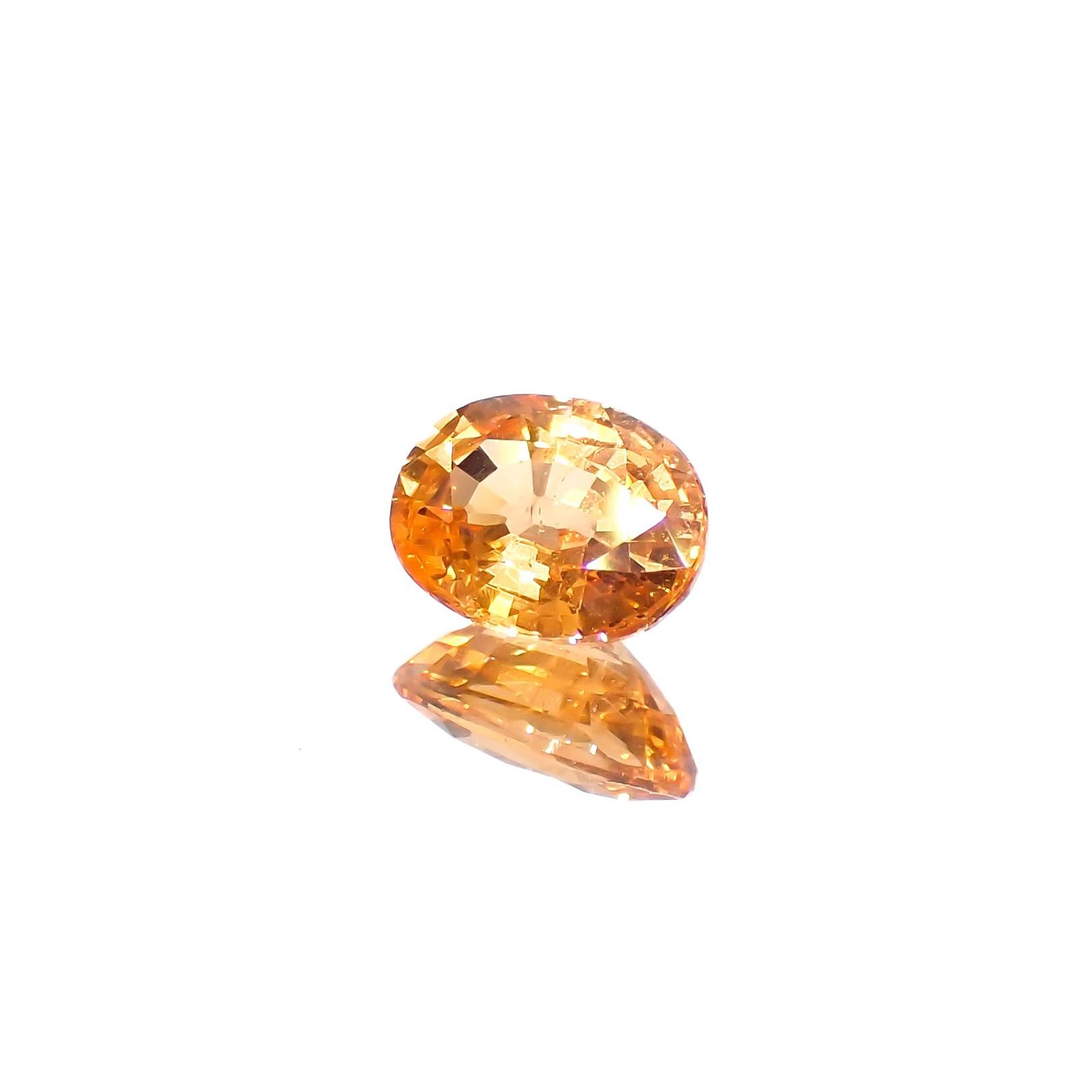 スペサルティンガーネット マンダリンオレンジカラー(宝石名ガーネット)ナイジェリア産 識別済 1.05ct / 6.8x5mm前後 [260623389]