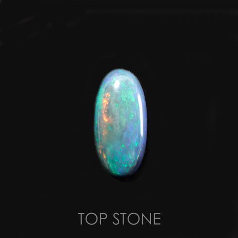 ブラックオパール(宝石名ブラック・オパール)オーストラリア産 1.654ct ソ付[220717015]12.8x6.3mm前後