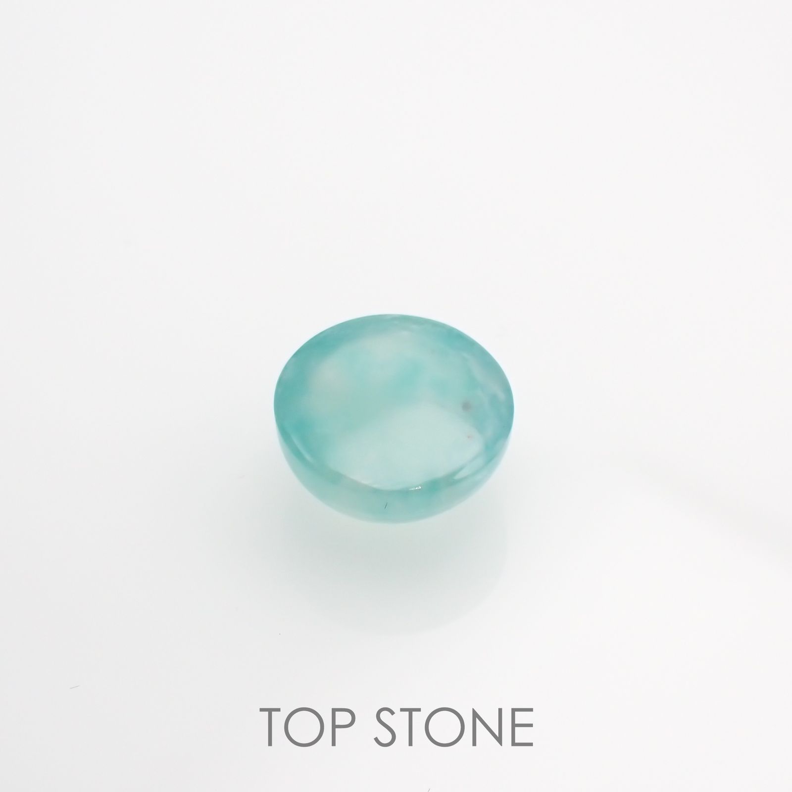 アクアプレーズ(宝石名ブルー グリーン・カルセドニー) 南アフリカ産 4.01ct 識別済[210912338]10×10mm前後