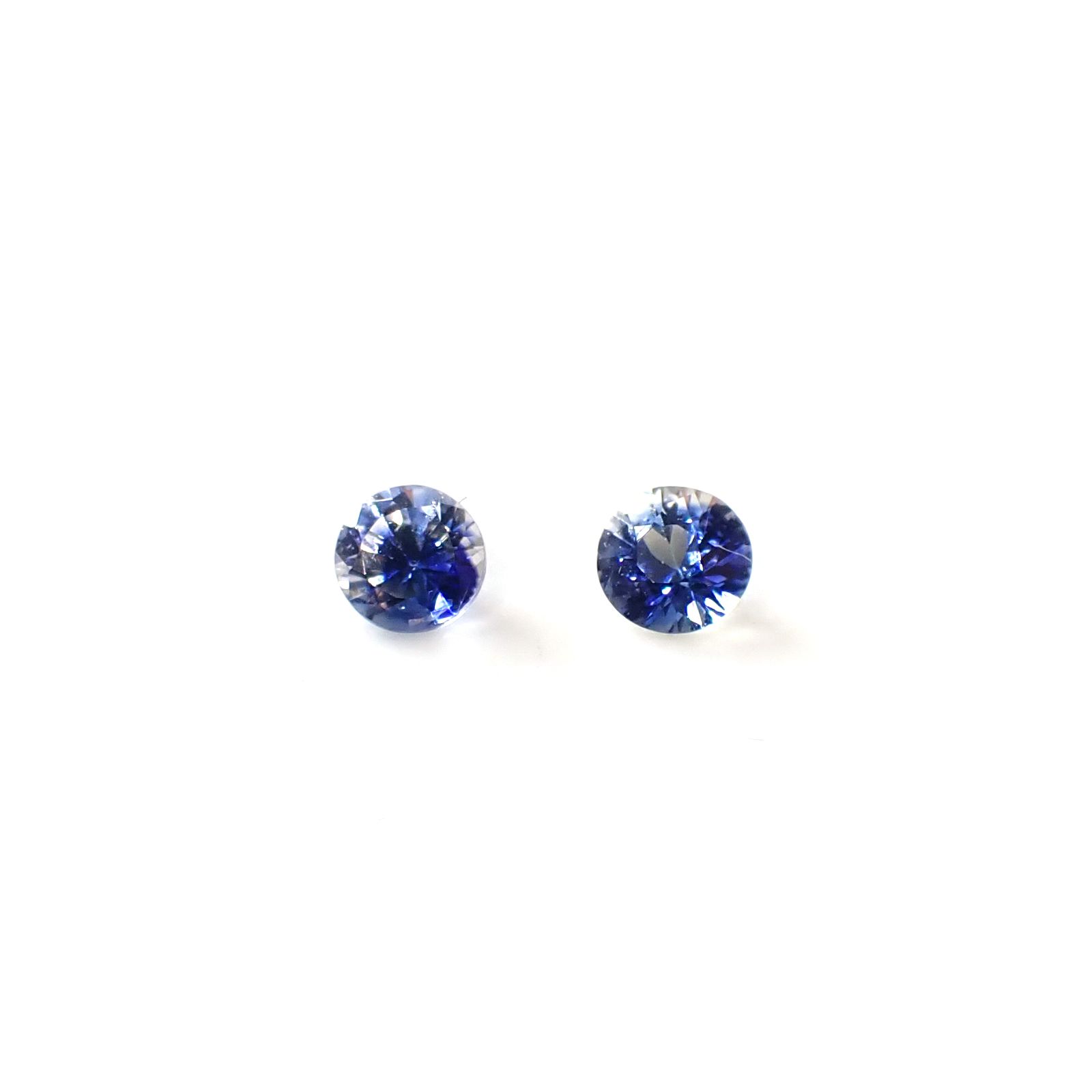 ◇ペアセット◇アイスブルーサファイア スリランカ/マダガスカル産 0.25ct(2pcs合計) [250830989]2.9x2.9mm前後