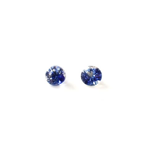 ◇ペアセット◇アイスブルーサファイア スリランカ/マダガスカル産 0.25ct(2pcs合計) [250830989]2.9x2.9mm前後