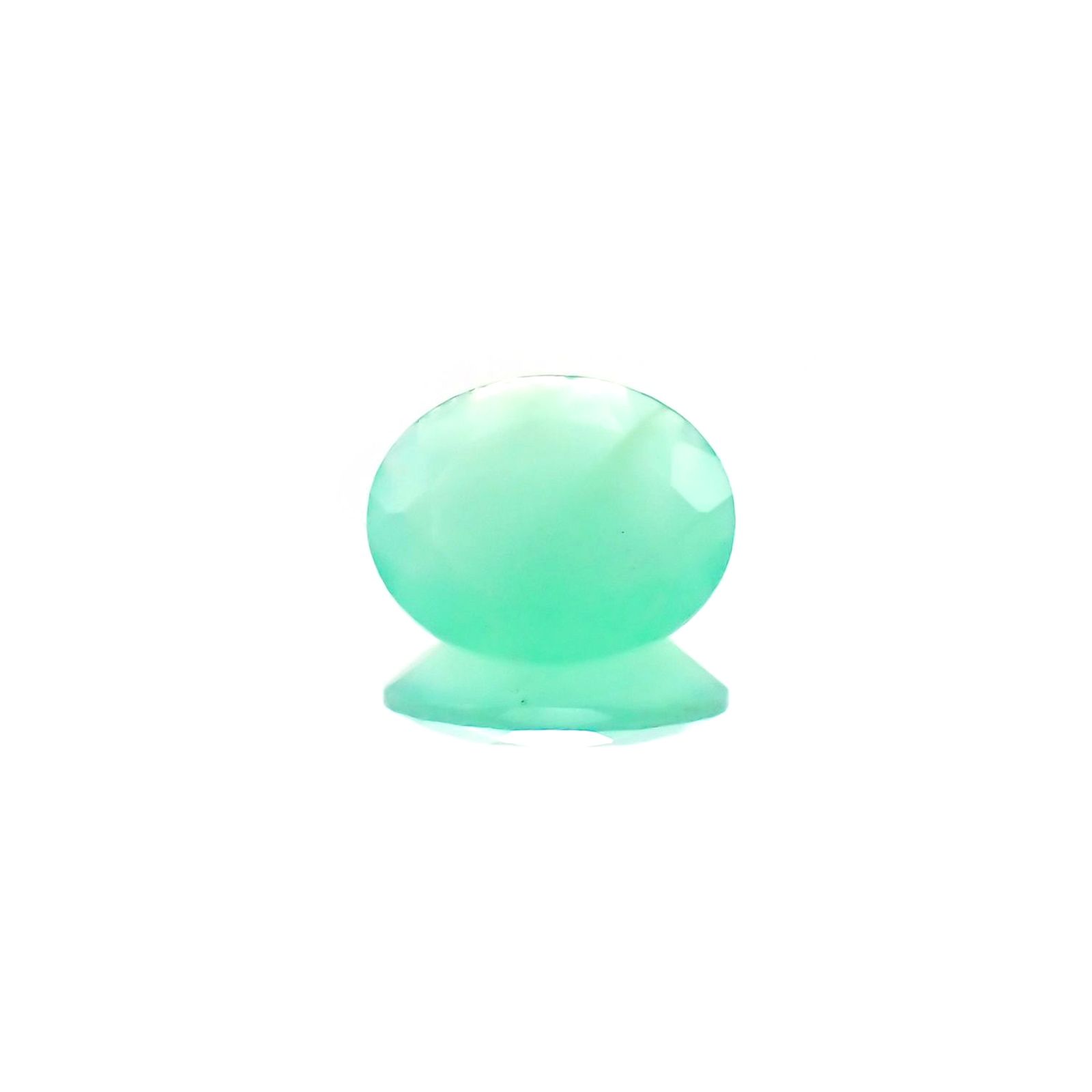 グリーンオパール(宝石名コモンオパール) 南アフリカ産 1.60ct 識別済[210611386]10.1×8.1mm前後