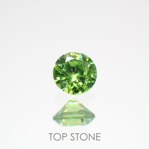 デマントイドガーネット(宝石名デマントイド・ガーネット)ロシア産 0.14ct 識別済[220616483]2.9x2.9mm前後