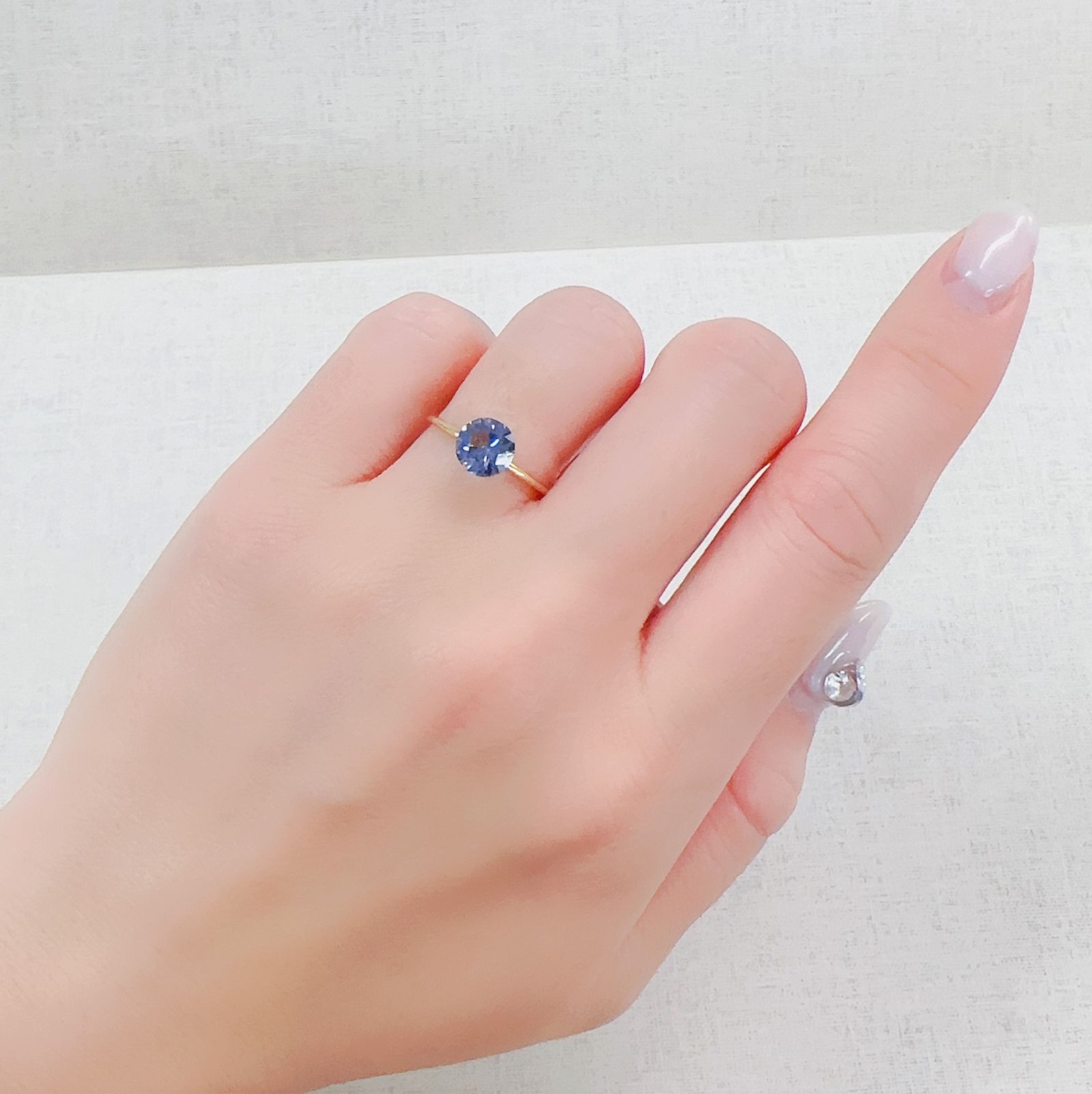 グレイッシュブルースピネル ビルマ/マダガスカル産 1.11ct[230421739]6.7x6.7mm前後
