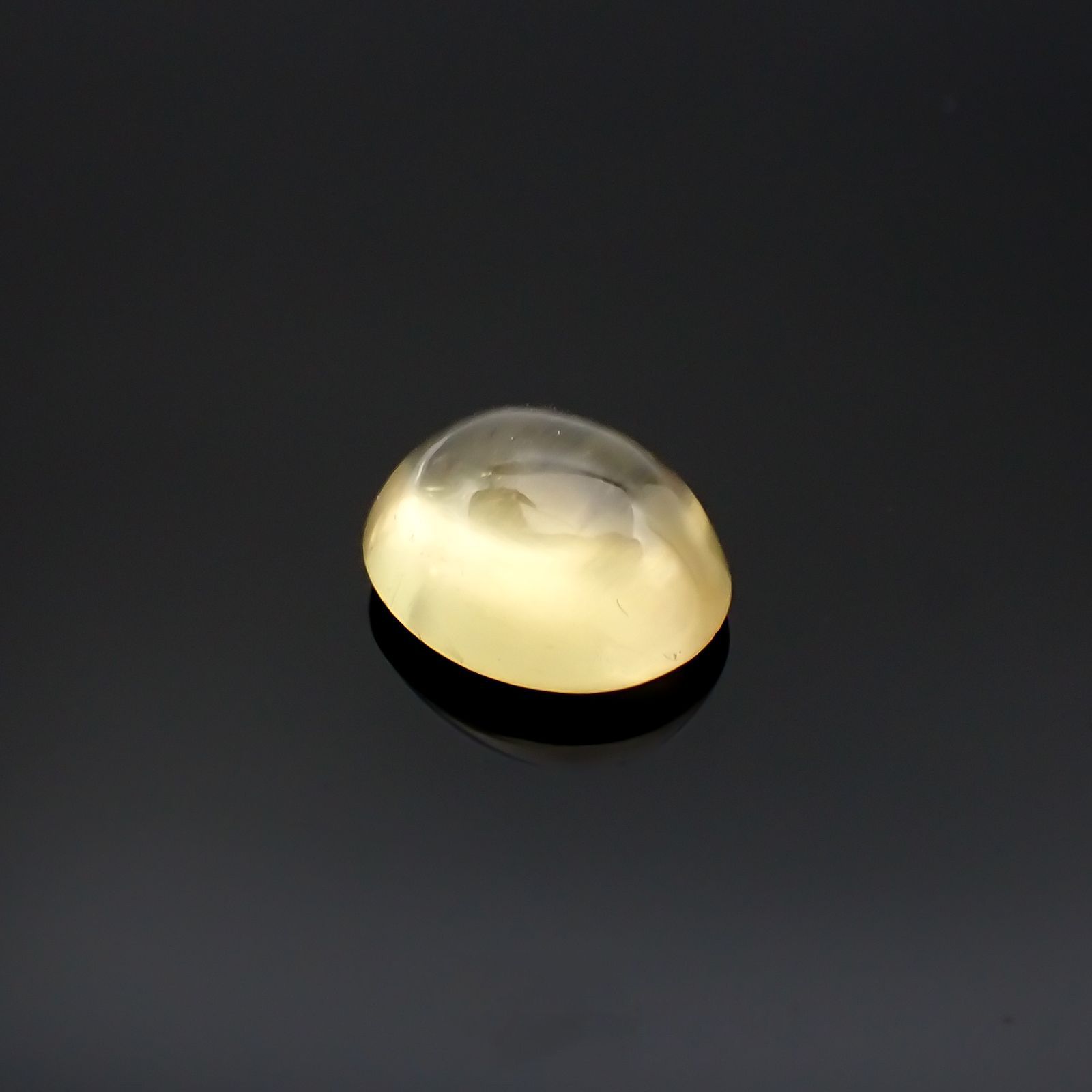 イエローベリルキャッツアイ(宝石名イエロー・ベリル キャッツアイ)ブラジル産 3.62ct 識別済[220917879]11x9.1mm前後
