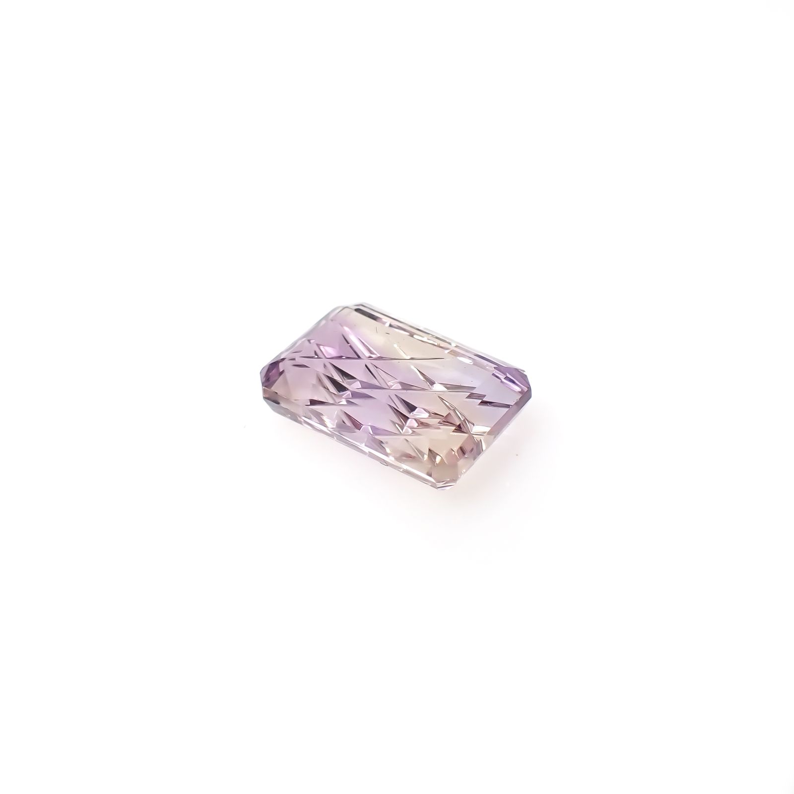 ◇甲州貴石切子Plus Three◇アメトリン カード付き ブラジル産 4.19ct[240628258]12.5x8.5mm前後
