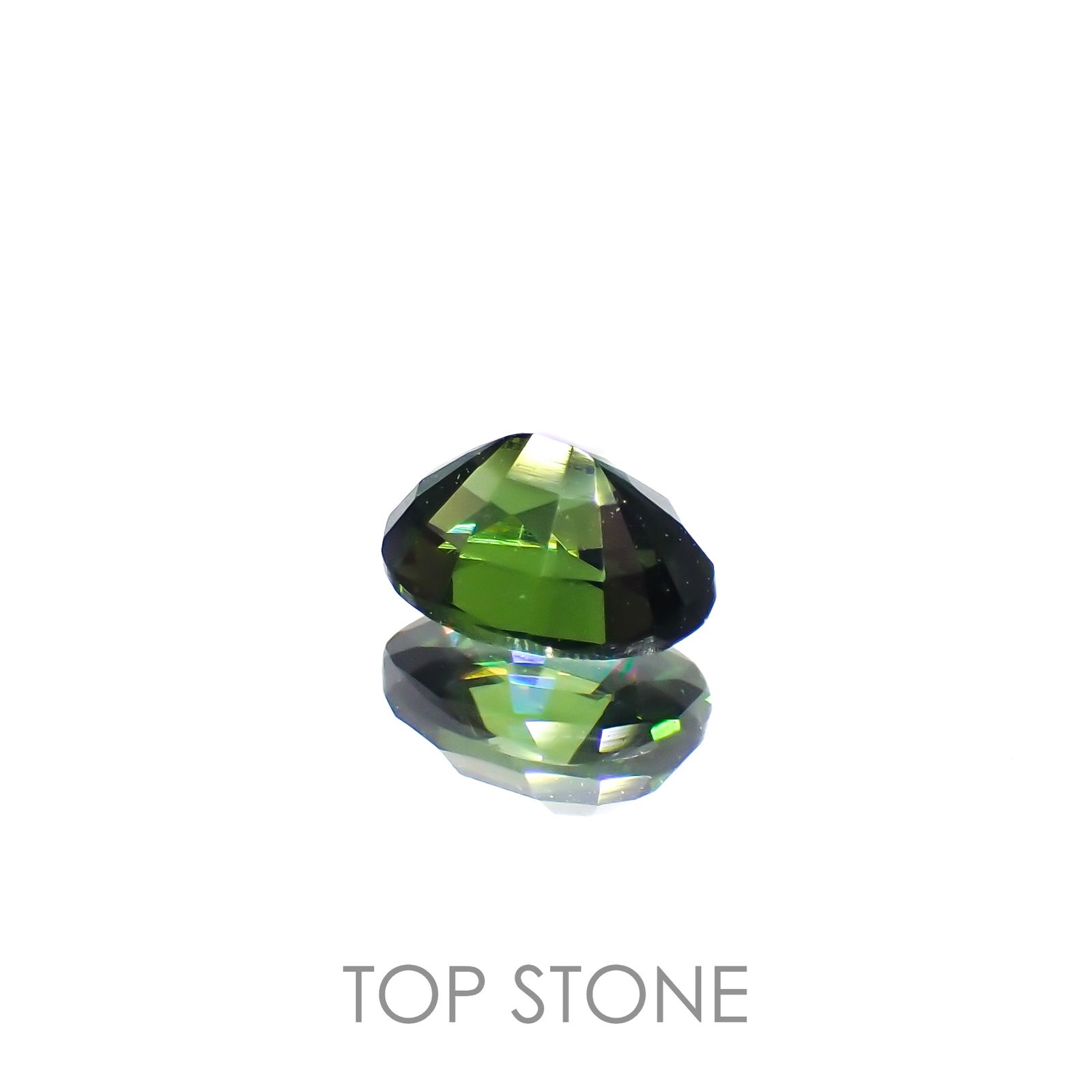 グリーンジルコン(宝石名ジルコン)スリランカ/カンボジア産 0.58ct 識別済[230220685]5.4x4.1mm前後