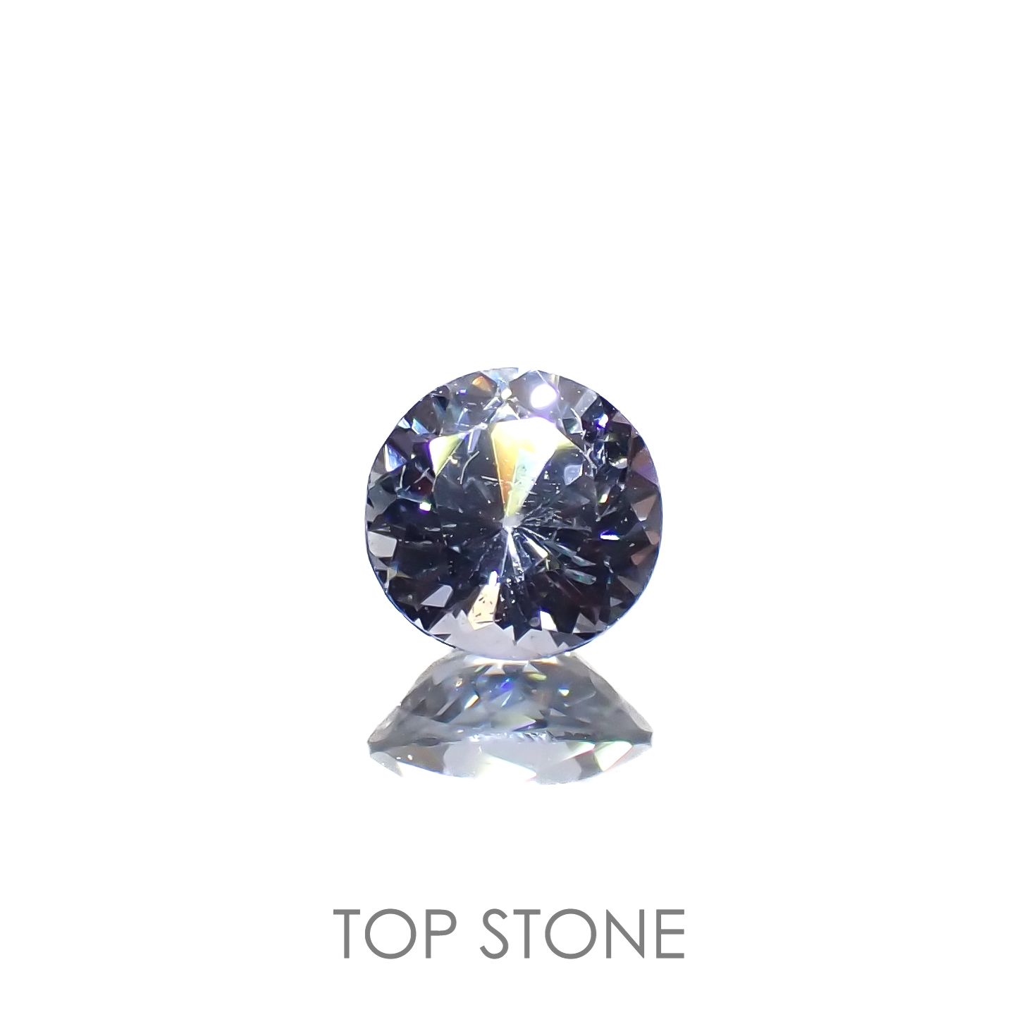 グレイッシュブルースピネル(宝石名スピネル)ビルマ/マダガスカル産 0.44ct 識別済[220716963]4.7x4.6mm前後