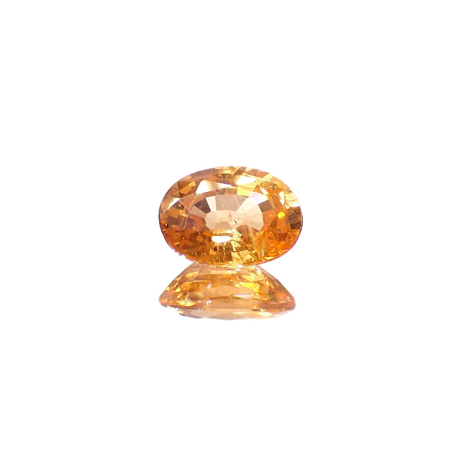 スペサルティンガーネット マンダリンオレンジカラー(宝石名ガーネット)ナイジェリア産 識別済 1.05ct / 6.8x5mm前後 [260623389]