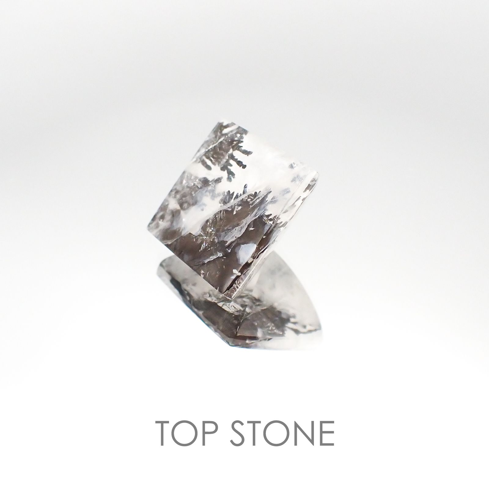 デンドリチッククォーツ ブラジル産 ルース 12.5ct[20084943]14×14mm前後