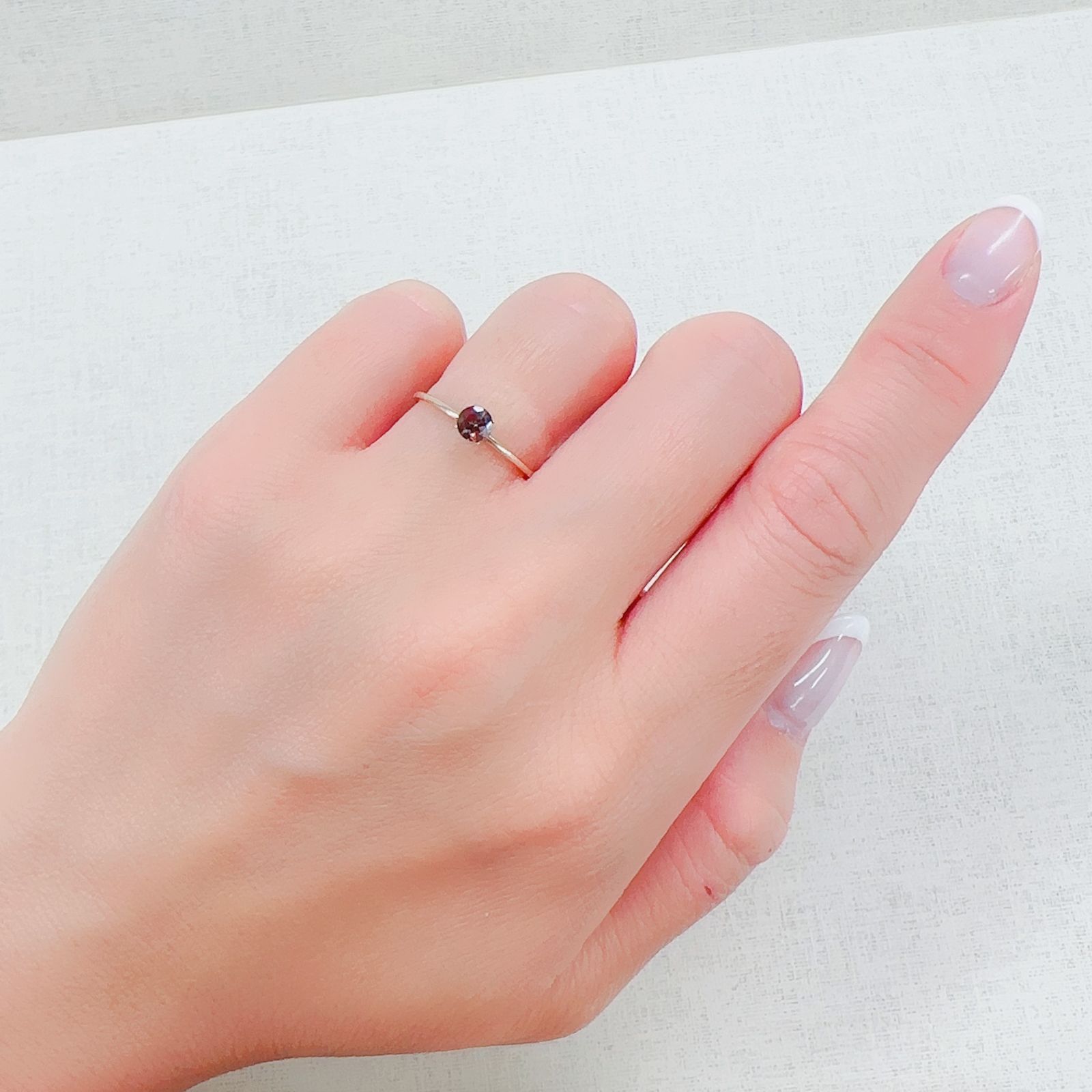 バイカラーアンデシン モンゴル産 0.27ct[230421499]3.8x3.8mm前後