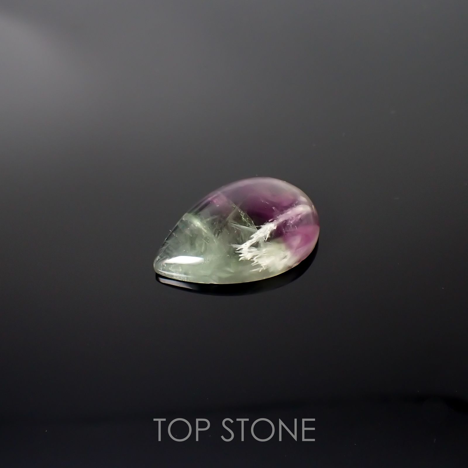 エンジェルフェザーフローライト 中国産 58.49ct[220415682]33.8x23.8mm前後