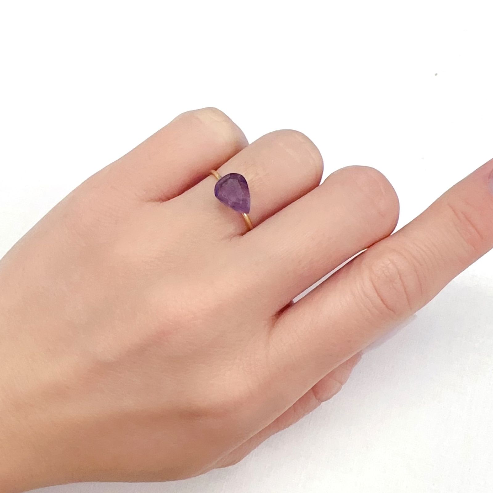 ◇リバーシブル◇アメジストエレスチャル ナイジェリア産 1.96ct[231224658]9.47x7.3mm前後