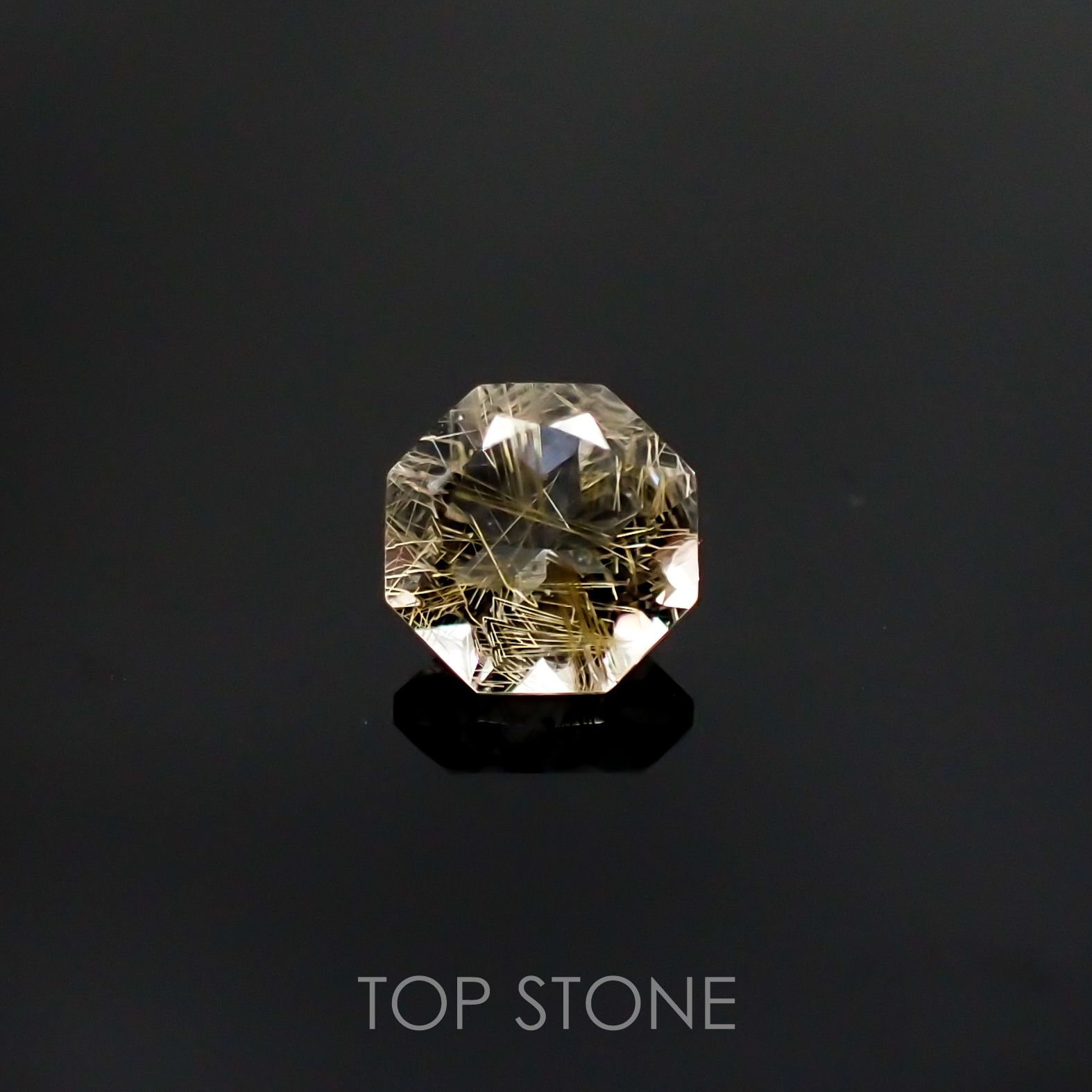 ◇オクタゴンカット◇ルチルクォーツSA ブラジル産 ルース 0.52ct[210511016]5×5mm前後