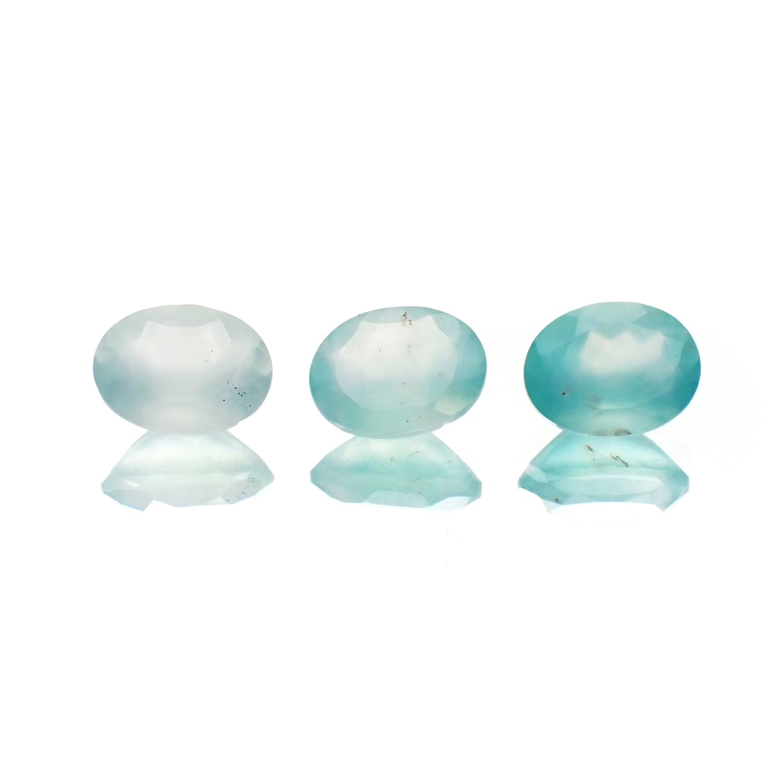 <ランダムセレクト1個販売> アクアプレーズ オーバルカット 南アフリカ産 1.25ct前後 / 8x6mm前後 [20084661]