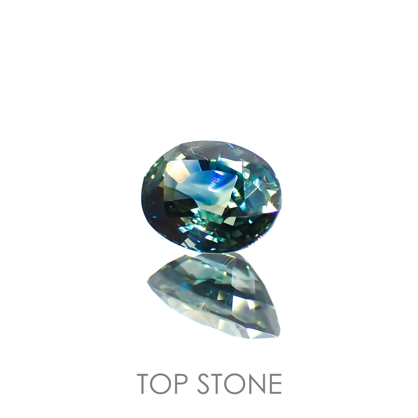 バイカラーサファイア(宝石名バイカラー・サファイア)マダガスカル/オーストラリア産 1.14ct 識別済[220114086]6.9x5.1mm前後