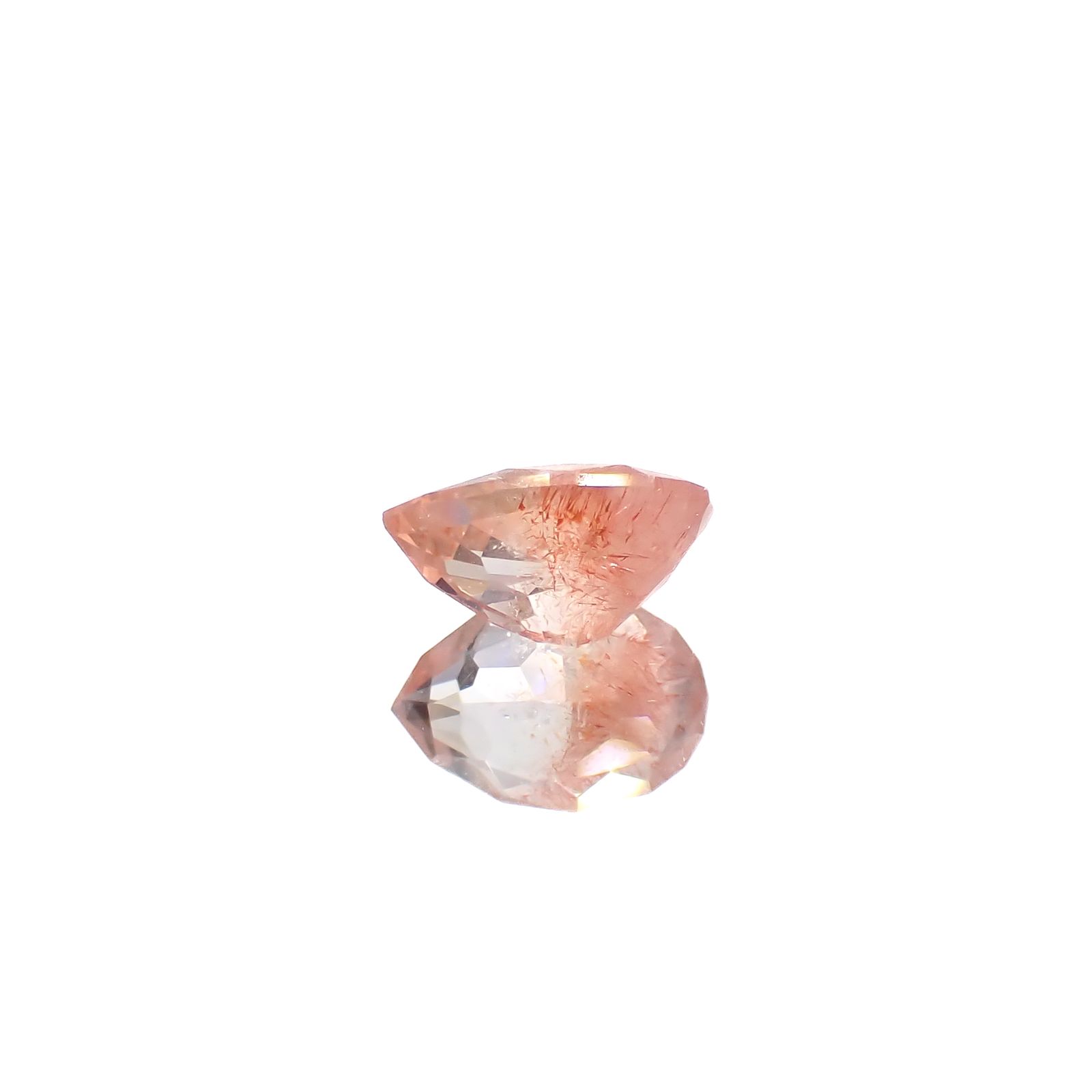 ◇カスタムカット◇ストロベリークォーツ カザフスタン産 0.78ct[240628293]7.5x5.1mm前後