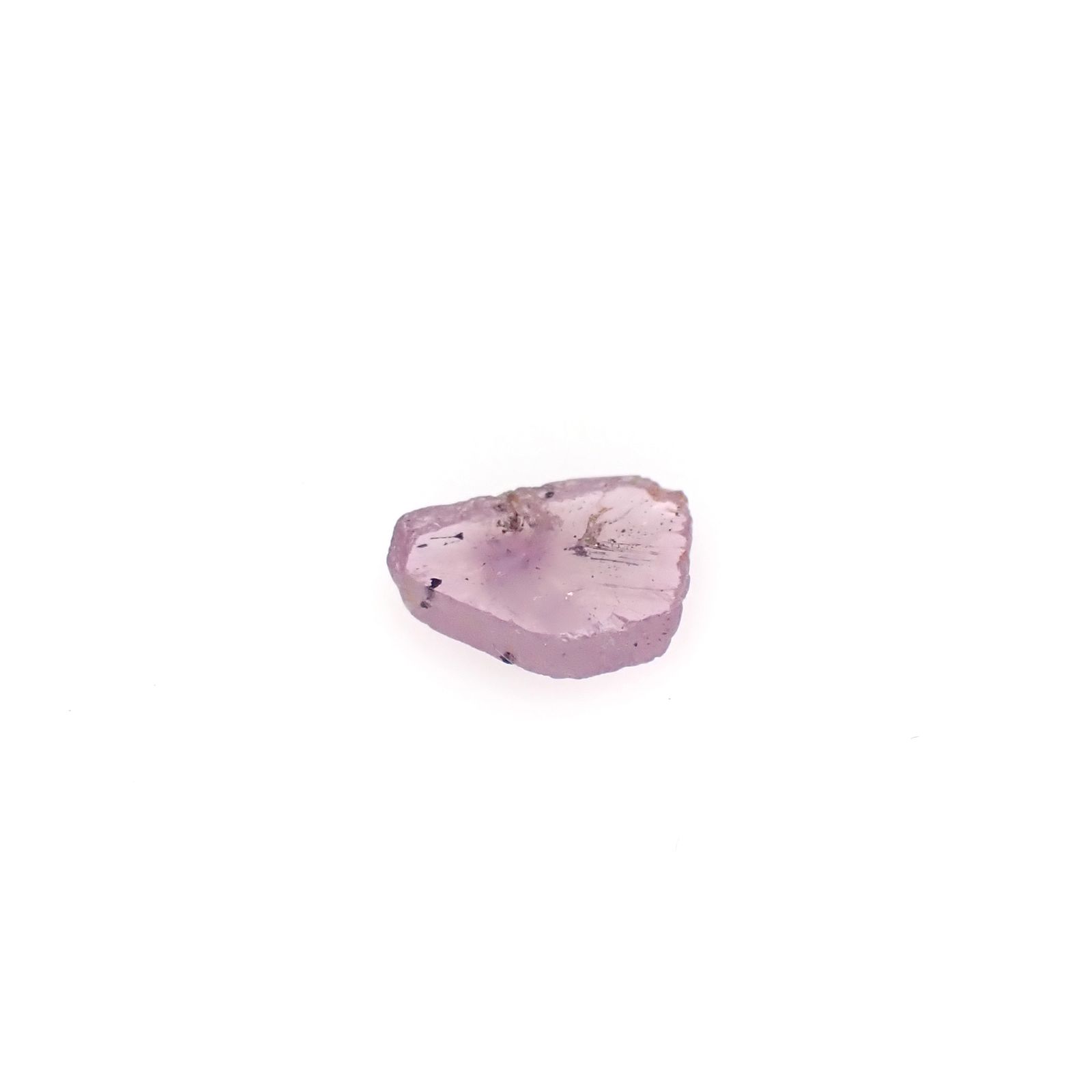 トラピッチェピンクサファイア 原石スライス パキスタン・カシミール地方産 0.63ct[240627853]8.2x5.8mm前後