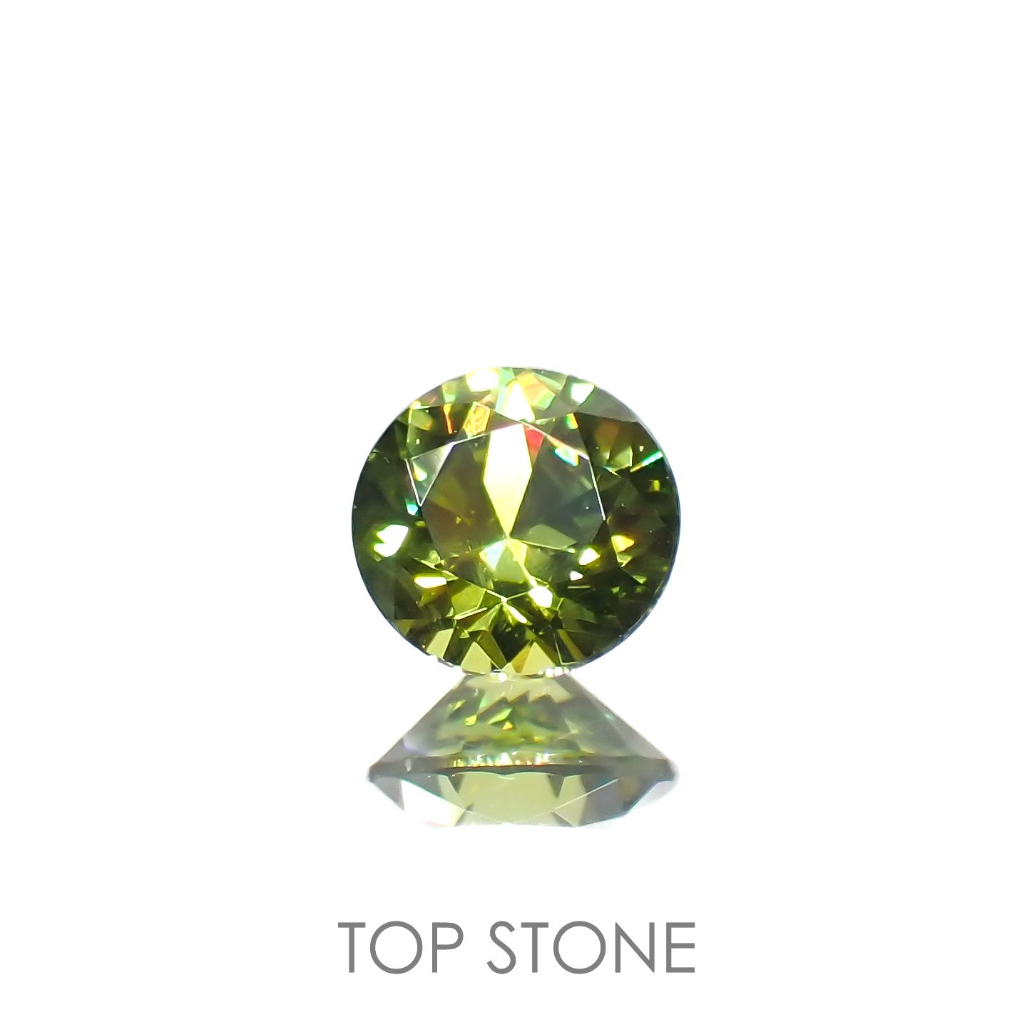 デマントイドガーネット(宝石名デマントイド・ガーネット)ロシア産 0.26ct 識別済[221219463]3.8x3.9mm前後