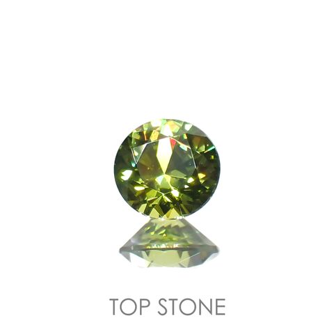 デマントイドガーネット(宝石名デマントイド・ガーネット)ロシア産 0.26ct 識別済[221219463]3.8x3.9mm前後