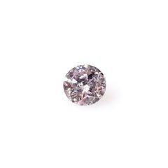 ピンクダイヤモンド(宝石名ダイアモンド I-1/FANCY LIGHT PURPLE PINK) 0.144ct ソ付(CGL)[240928975]3.4x3.44mm前後