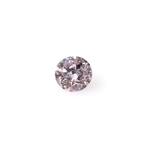 ピンクダイヤモンド(宝石名ダイアモンド I-1/FANCY LIGHT PURPLE PINK) 0.144ct ソ付(CGL)[240928975]3.4x3.44mm前後