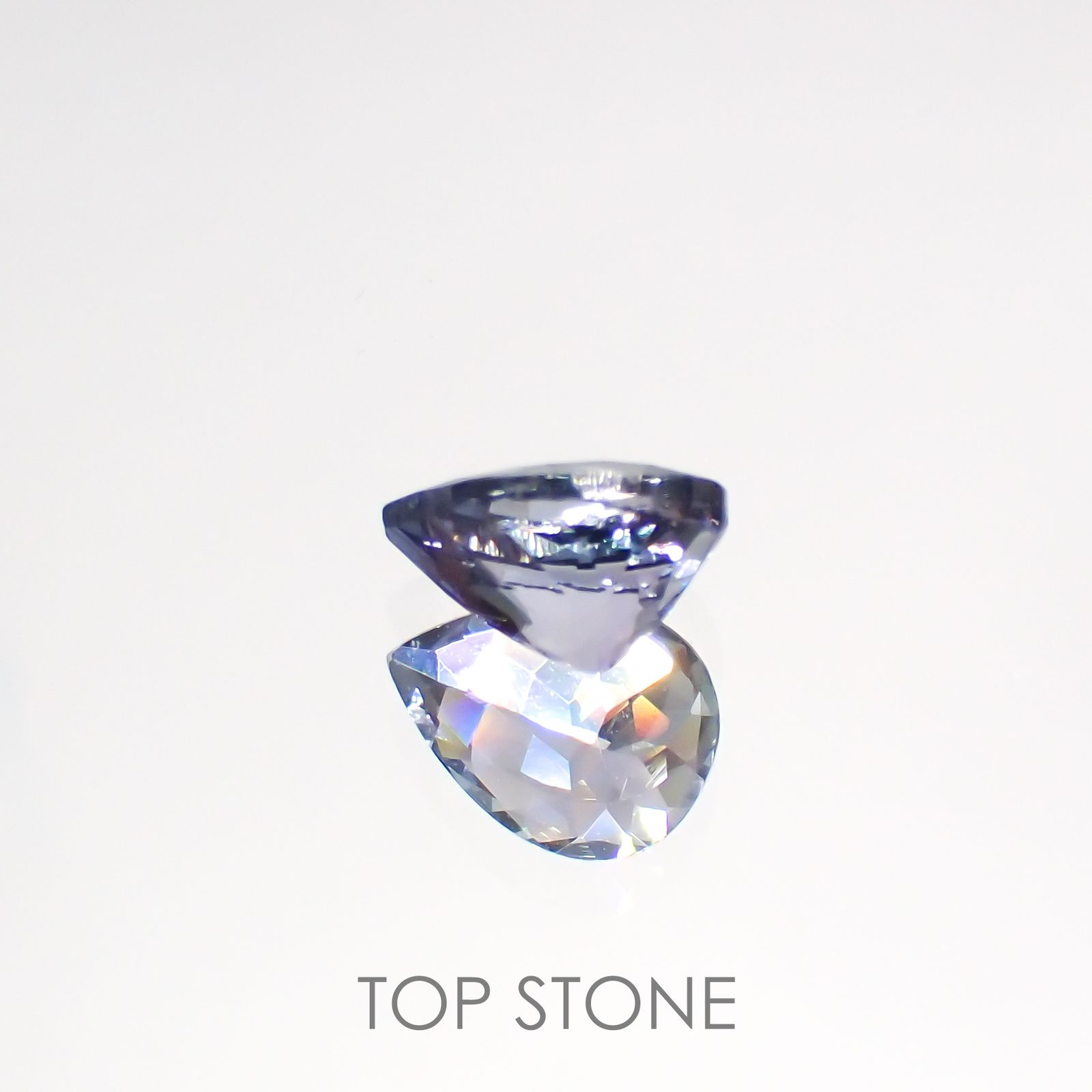 バイカラータンザナイト(宝石名ゾイサイト)タンザニア産 1.25ct 識別済[220515900]7.9x5.9mm前後