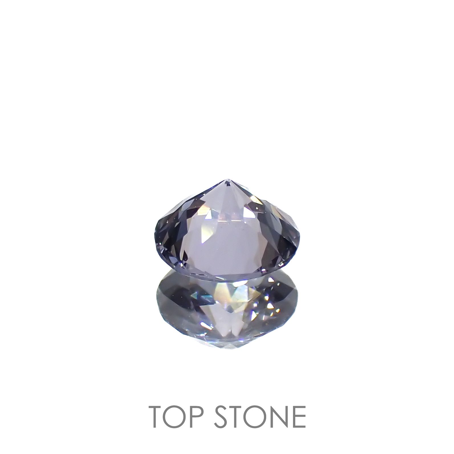 グレイッシュブルースピネル(宝石名スピネル)ビルマ/マダガスカル産 0.37ct 識別済[220716966]4.5x4.5mm前後